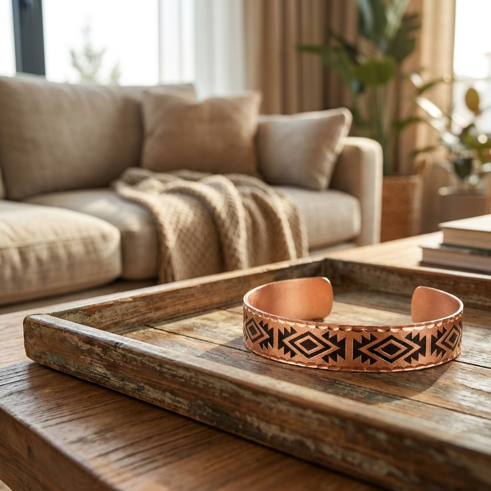 Aztek Kilim İnce Bileklik & Yüzük Seti