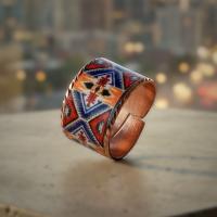 Kök Kilim Sandık Geniş Bakır Yüzük