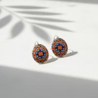 Aztek Kilim Küpe & Yüzük İkili Seti