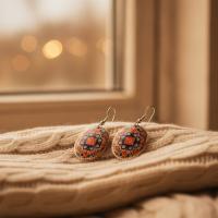 Aztek Kilim Küpe & Yüzük İkili Seti