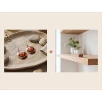 Kilim Bordürlü Küpe & Yüzük İkili Seti