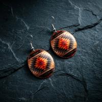 Kilim Bordürlü Küpe & Yüzük İkili Seti